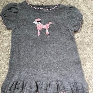 Janie and Jack Grey Poodle Sweater Dress